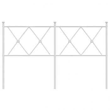 Kopfteil Metall Weiß 140 cm