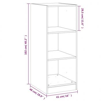 Kleiderschrank Grau Sonoma 48x41x102 cm Holzwerkstoff