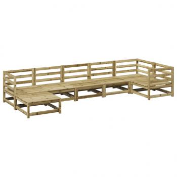 ARDEBO.de - 7-tlg. Garten-Sofagarnitur Kiefernholz Imprägniert