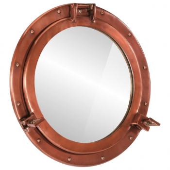 ARDEBO.de - Bullaugen-Spiegel Wandmontage Ø50 cm Aluminium und Glas