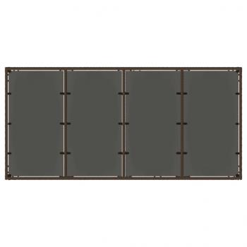 Gartentisch mit Glasplatte Braun 190x90x75 cm Poly Rattan