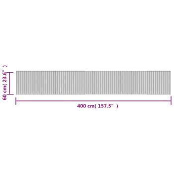 ARDEBO.de - Teppich Rechteckig Schwarz 60x400 cm Bambus