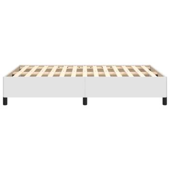 Bettgestell Weiß 120x190 cm Kunstleder