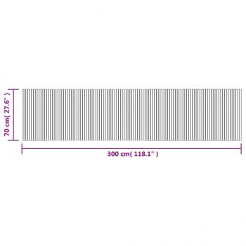 Teppich Rechteckig Hell Natur 70x300 cm Bambus