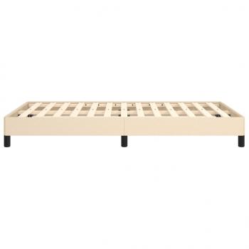 Bettgestell Creme 120x190 cm Stoff
