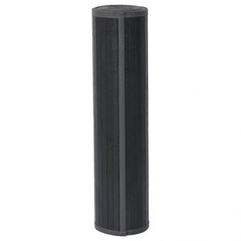 Teppich Rechteckig Grau 80x200 cm Bambus