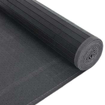 Teppich Rechteckig Grau 80x200 cm Bambus