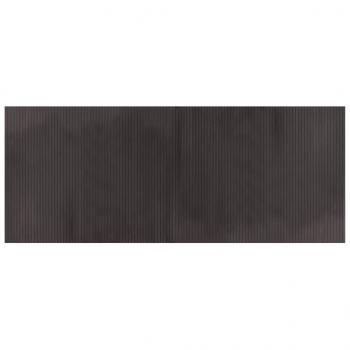 Teppich Rechteckig Dunkelbraun 80x200 cm Bambus