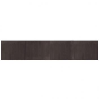 ARDEBO.de - Teppich Rechteckig Dunkelbraun 80x400 cm Bambus