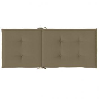 Hochlehner-Auflagen 2 Stk. Melange Taupe 120x50x4 cm Stoff