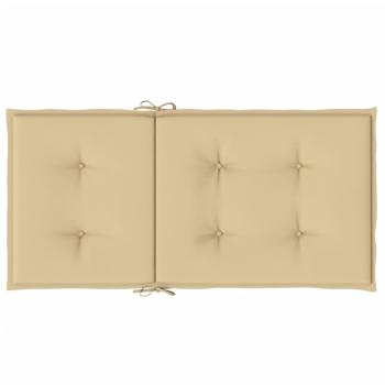 Niedriglehner-Auflagen 4 Stk. Melange Beige 100x50x4 cm Stoff