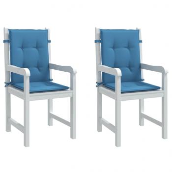 ARDEBO.de - Niedriglehner-Auflagen 2 Stk. Melange Blau 100x50x4 cm Stoff
