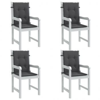 ARDEBO.de - Niedriglehner-Auflagen 4 Stk Melange Anthrazit 100x50x4cm Stoff