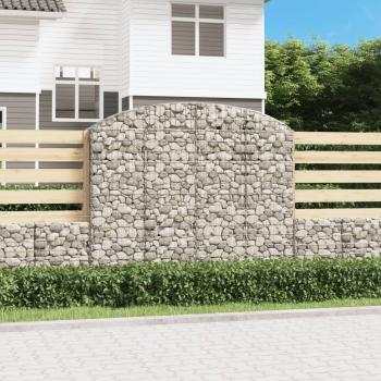 ARDEBO.de - Gabione mit Hochbogen 200x30x160/180 cm Verzinktes Eisen
