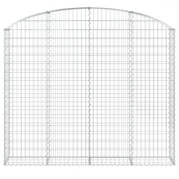 Gabione mit Hochbogen 200x30x160/180 cm Verzinktes Eisen