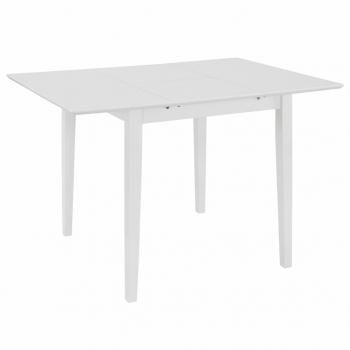 Ausziehbarer Esstisch Weiß (80-120)x80x74 cm MDF