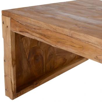 Couchtisch Erosion Teak Massivholz 110x35x38 cm