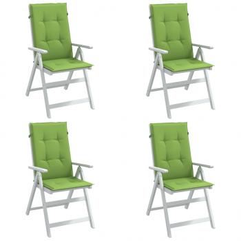 ARDEBO.de - Hochlehner-Auflagen 4 Stk. Melange Grün 120x50x4 cm Stoff