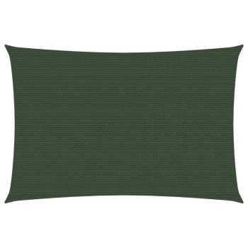 ARDEBO.de - Sonnensegel 160 g/m² Dunkelgrün 6x7 m HDPE