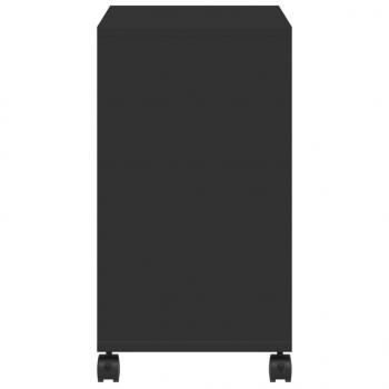 Beistelltisch mit Rollen Schwarz 50x30x55 cm Holzwerkstoff