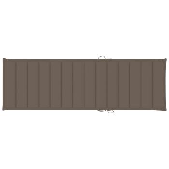 Sonnenliege mit Taupe Auflage Imprägniertes Kiefernholz