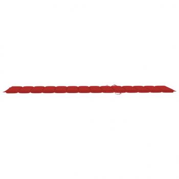Sonnenliegen 2 Stk. mit Auflagen Rot Massivholz Teak