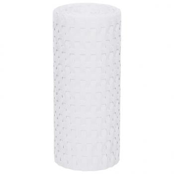 Balkon-Sichtschutze 5 Stk. Weiß 255x19 cm Poly Rattan