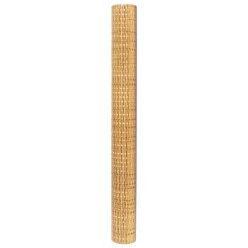Balkon-Sichtschutz Hellbraun 600x80 cm Poly Rattan