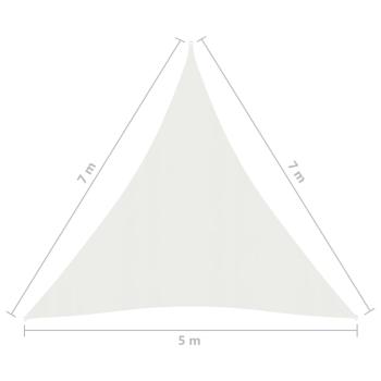 Sonnensegel 160 g/m² Weiß 5x7x7 m HDPE