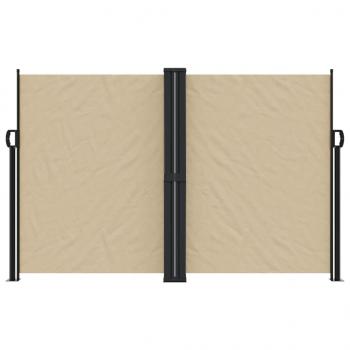 Seitenmarkise Ausziehbar Beige 160x1200 cm