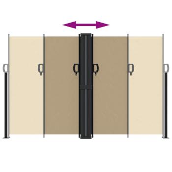 Seitenmarkise Ausziehbar Beige 160x1200 cm