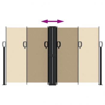 Seitenmarkise Ausziehbar Beige 140x1200 cm