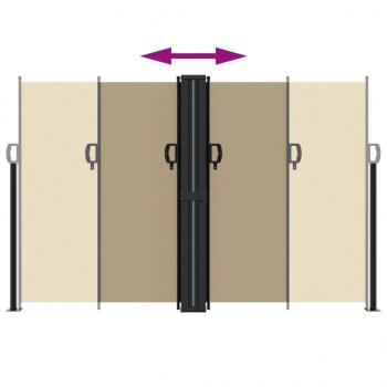 Seitenmarkise Ausziehbar Beige 160x600 cm