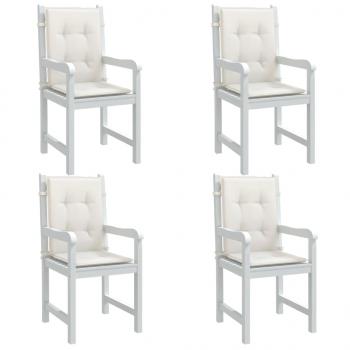 ARDEBO.de - Niedriglehner-Auflagen 4 Stk. Melange Creme 100x50x4 cm Stoff