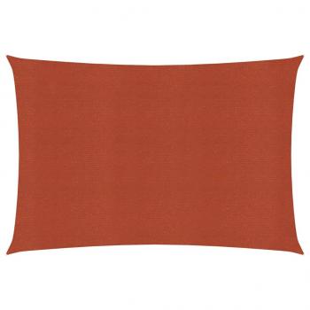 ARDEBO.de - Sonnensegel 160 g/m² Terracotta-Rot 2,5x3,5 m HDPE