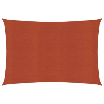 ARDEBO.de - Sonnensegel 160 g/m² Terrakottarot 5x7 m HDPE