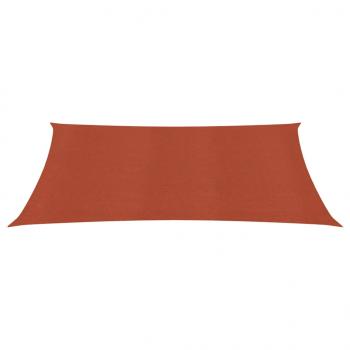 Sonnensegel 160 g/m² Terrakottarot 5x7 m HDPE