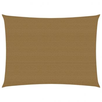 ARDEBO.de - Sonnensegel 160 g/m² Taupe 3,5x5 m HDPE