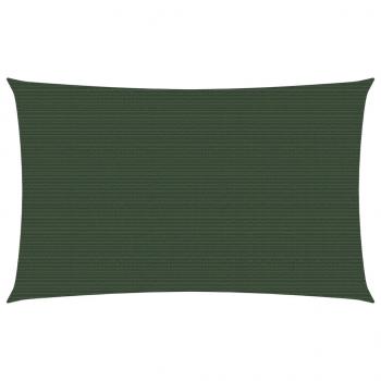 ARDEBO.de - Sonnensegel 160 g/m² Dunkelgrün 3x6 m HDPE