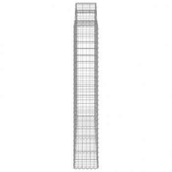 Gabione mit Hochbogen 200x30x180/200 cm Verzinktes Eisen