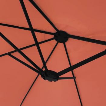Doppelsonnenschirm Terrakotta 449x245 cm