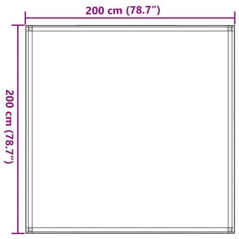 Zeltteppich 200x200 cm Beige