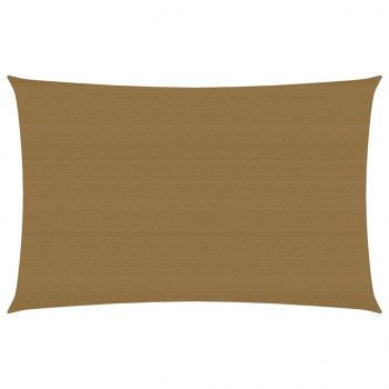 ARDEBO.de - Sonnensegel 160 g/m² Taupe 2,5x4,5 m HDPE