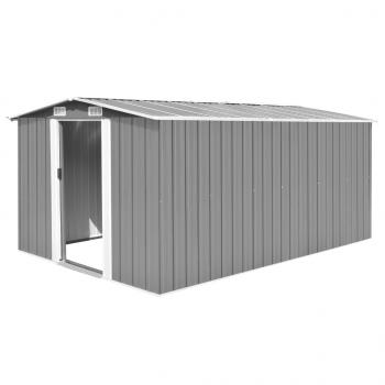 ARDEBO.de - Gerätehaus 257x392x181 cm Metall Grau