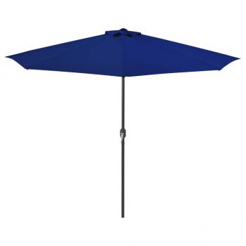 Balkon-Sonnenschirm Alu-Mast Blau 300x155x223cm Halbrund