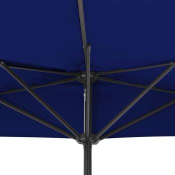 Balkon-Sonnenschirm Alu-Mast Blau 300x155x223cm Halbrund