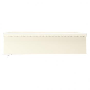Markise Manuell Einziehbar mit Rollo & LED 5x3 m Creme