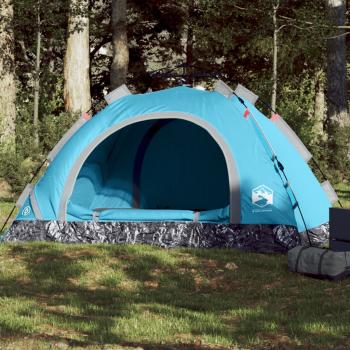 ARDEBO.de - Campingzelt 3 Personen Blau Quick Release
