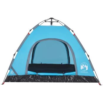 Campingzelt 3 Personen Blau Quick Release