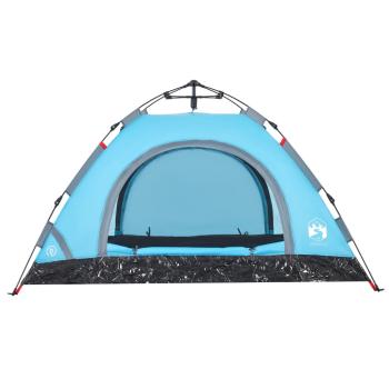 Campingzelt 4 Personen Blau Quick Release